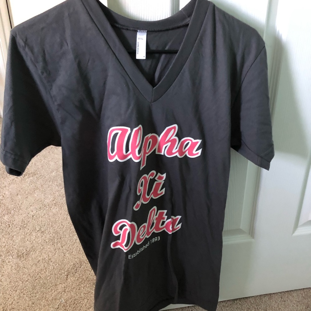Dark Gray Alpha Xi Delena V Neck